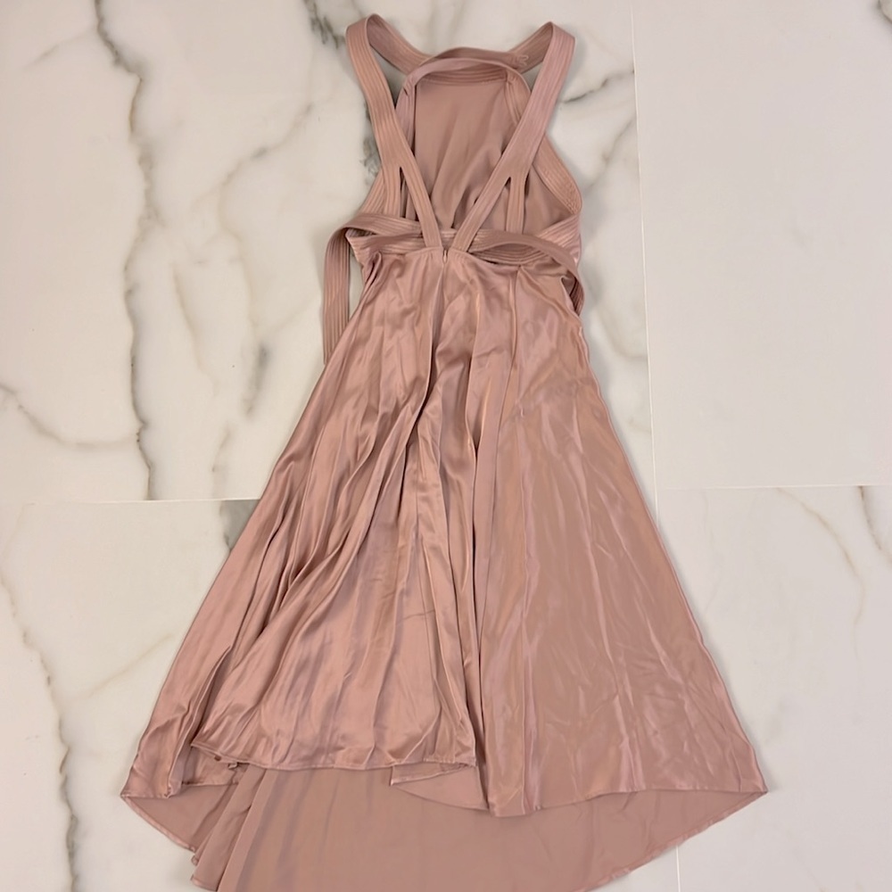 Reiss Rita Halter Neck Satin Midi Dress - Picture 5 of 6